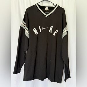 VINTAGE 90s XXL Nike Black Long Sleeve oversized sweater
